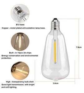 St38 E12 24V Dimmable LED <span class=keywords><strong>String</strong></span> ánh sáng IP44 Đèn chống thấm nước cho sử dụng trong nhà cho Giáng sinh kỳ nghỉ bên trang trí - Product Image 6