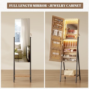 Lockable Jewelry <b>Mirror</b> Cabinet with <b>Storage</b> , Organizer - Product Image 4