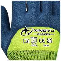 Guantes de Trabajo XINGYU de Poliéster Espumado con Látex, Calibre 13, Transpirables, Antideslizantes, para Jardinería, Plantación, Agricultura e Industria Ligera
