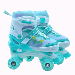 Patins à Roulettes Quads Professionnels Ajustables Clignotants Électriques 4 Roues pour Enfants - Product Image 2
