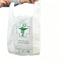 Hotselling dikke transparante PE T-shirt vesttas met aangepaste logo bedrukking voor fruit, afhaalmaaltijden en winkelverpakkingen