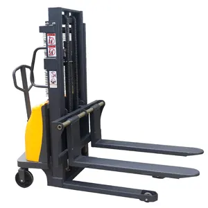 Proveedor de fábrica, apilador de carretilla elevadora semi eléctrico, 1 tonelada, 1,5 toneladas, 2 toneladas, apilador de alta calidad, gabelstapler hochhubwagen Elektro - Product Image 1