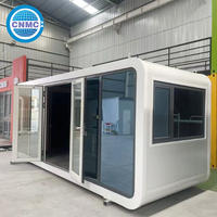 Capsule de Luxe Hivernale Préfabriquée avec Cadre en Acier Galvanisé, Imperméable, Chambre et Salle de Bain Intégrées