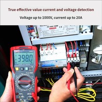 UNI T UT89XD Multimeter Digital Tampilan 4 Digit Presisi Tinggi Multi-Fungsi Pengukuran Tegangan Arus AC/DC 1000V AC/DC 20A