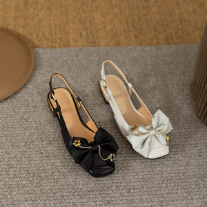 Sandalias de tacón bajo con punta cuadrada, venta al por mayor directa de fábrica, zapatos planos para mujer, zapatos para caminar al aire libre - Product Image 3