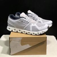 Chaussures de course décontractées pour femmes 2025 Cloud 5, en cuir véritable respirant, à lacets, rehaussantes, pour la marche et le tennis – Grande Vente