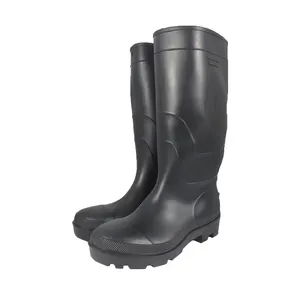 Botas de chuva antiderrapantes impermeáveis para homens e mulheres, calçados de chuva em PVC de segurança para adultos, atacado