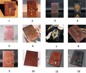 Stylo en cristal Reiki assorti à un journal en cuir 2026, planificateur de chakras en cristal en relief pour le bien-être spirituel et l'<span class=keywords><strong>organisation</strong></span> quotidienne - Product Image 6