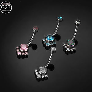 Anillos <span class=keywords><strong>de</strong></span> <span class=keywords><strong>Ombligo</strong></span> <span class=keywords><strong>de</strong></span> Titanio y Circonio al por Mayor, Anillos Sexys para el <span class=keywords><strong>Ombligo</strong></span> para Mujer, Joyería para Piercing Corporal, Pendientes Finos - Product Image 2