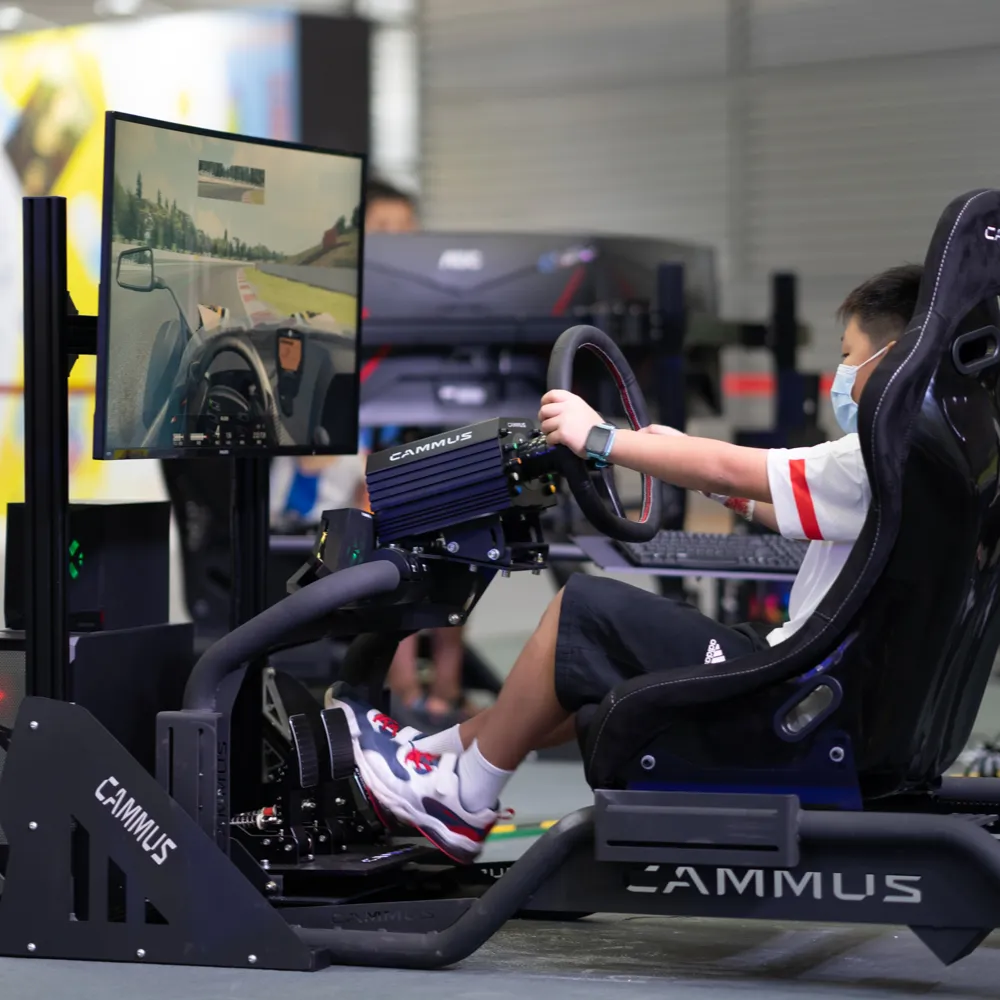 CAMMUS Sim Racing Driving Simulator Quick Release Direct Drive Gaming Volante y pedales para juegos de PC