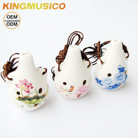 6-Hole Alto Ocarina in Key of C/A | Beginner Ceramic Ocarina for Kids, Students & Adults | Music Education Instrument Wholesale