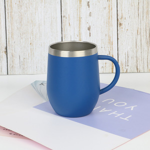 Chất lượng cao 304 thép không gỉ đôi tường Cốc cà phê 12oz/350ml chân không cách điện cốc trứng hình dạng du lịch cầm tay cốc - Product Image 4