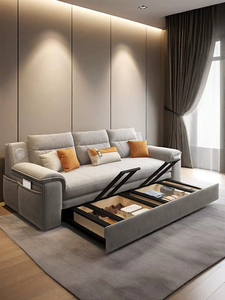 Custom Hidden Day Bed Couch Living Room Extrable Furnisher <strong>Sectional</strong> Sleeper Pull Out <strong>Sofa</strong> Cum Bed <strong>Cama</strong> with Storage Container - Product Image 6