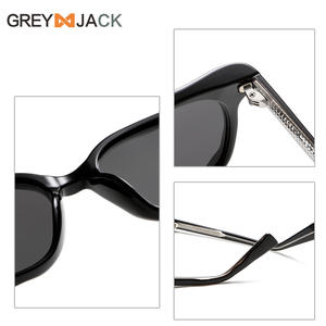 Gafas de Sol Unisex Grey Jack, Montura TR90, Lentes TAC, Protección UV400 Tipo 3, Estilo Retro Negro - Product Image 2