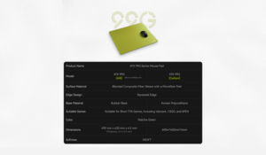 Tappetino per Mouse da Gaming <span class=keywords><strong>ATK</strong></span> 99G Air XSoft in Gomma Composita con Base in Fibra Intrecciata per eSports - Product Image 2