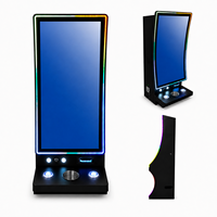 Borne d'arcade tactile incurvée de 32 pouces personnalisée en usine avec effets lumineux LED, machine multi-jeux, équipement de divertissement