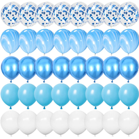 40pcs 12inch Ballons en latex confettis or rose Décorations de fête d'anniversaire Enfants Adultes Garçon Fille Baby Shower Fournitures de mariage