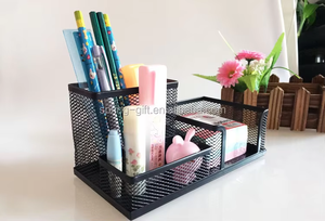 <span class=keywords><strong>Organisateur</strong></span> de <span class=keywords><strong>bureau</strong></span> en maille noire en métal durable Paniers de rangement pour porte-crayons à 3 compartiments Fournitures de <span class=keywords><strong>bureau</strong></span> Caddy Accessoires de <span class=keywords><strong>bureau</strong></span> - Product Image 2