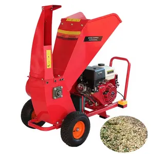 Mobile wood branch and leaf crusher 15hp wood chipper