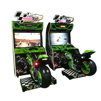 Divertissement à jetons de machine de jeu de voiture de course d'arcade de super moto de haute qualité