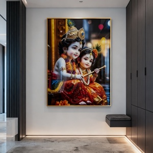 Peinture murale personnalisée en gros pour la décoration intérieure, impression HD, figurine islamique, peinture pour enfants, salon, peinture LED en porcelaine cristalline - Product Image 5
