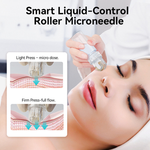 Nouveau Design Hydra <span class=keywords><strong>Roller</strong></span> HR64 – Système de Dermaroller à Micro-aiguilles en Titane avec Application Automatique de Sérum - Product Image 4