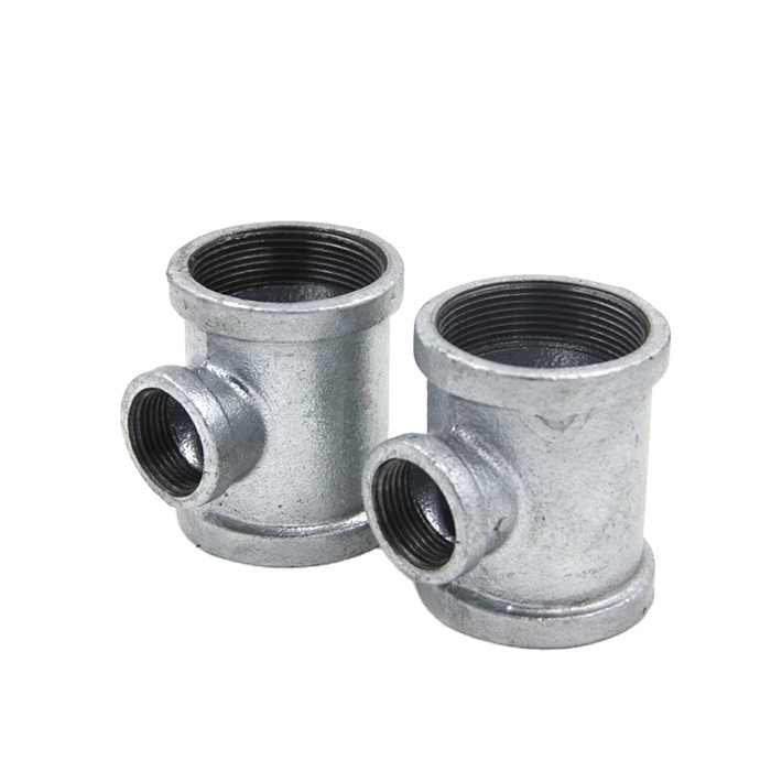 American Standard 150psi Malleable Iron Pipe Fitting Galvanized/Black Reducing Tee