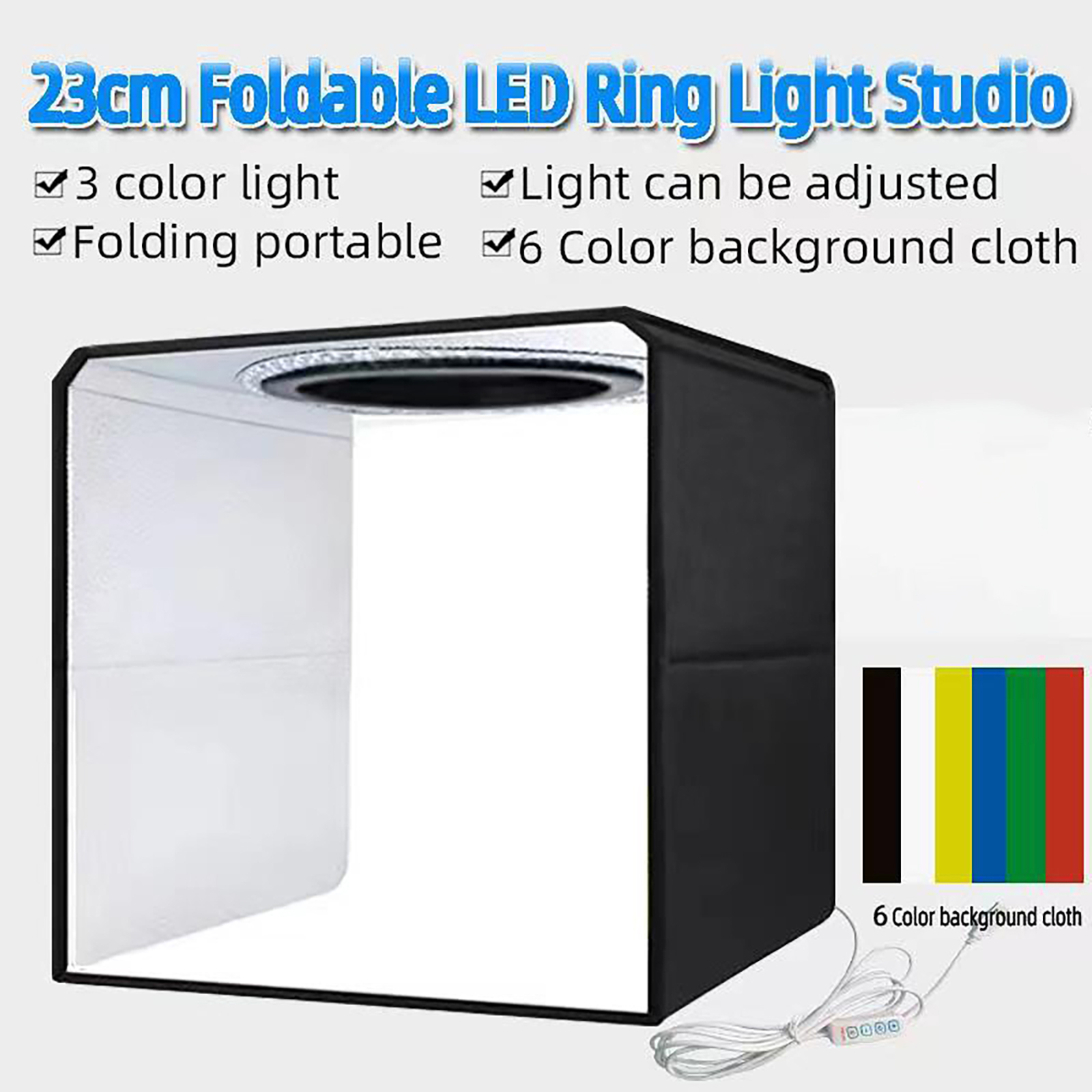 Professional Foldable Mini Photography Studio Light box 25CM 30CM 40CM 6-Colors Photo Lightbox For Camera DSLR
