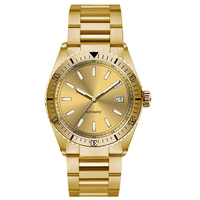 Reloj de Pulsera Automático de Negocios para Hombre, Estilo Moderno, de Acero Inoxidable Dorado y Mecánico de Lujo