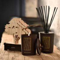 Pot de luxe personnalisé Mescente, bougie d'aromathérapie et diffuseur de roseau, ensemble cadeau de mariage