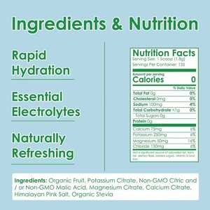 Sachets de poudre d'électrolytes variés, hydratation zéro calorie aux fruits biologiques, supplément d'électrolytes cétogène et végétalien - Product Image 6