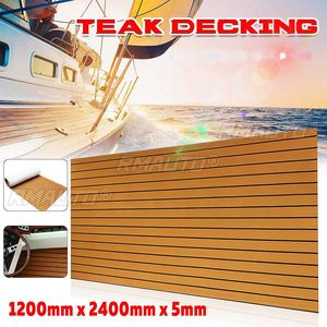 Tapis de pont en mousse EVA auto-adhésif pour bateau, imitation teck synthétique, 1200mmx2400mmx5mm, pour yacht - Product Image 1