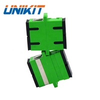UNIKIT-adaptador y conector SC de fibra óptica, SC APC, monomodo, dúplex con brida completa, acoplador de fibra óptica