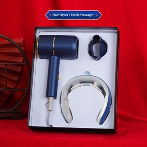 Set de Regalo Promocional Corporativo, Secador de Pelo de Acero Inoxidable y Cuero PU, Masajeador de Cuello, Logotipo Personalizado, Color Exquisito, Estilo Ejecutivo - Product Image 2