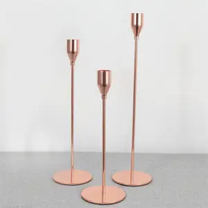 Wedding Metal Taper Candle Holder Pillar Tall Candle Holder Centerpiece For Wedding Party Supplies In Bulk