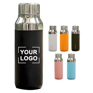 Logo Printed 400Ml Double Wall Vacuum Promotion Corporate Activity Business Gift Stainless Steel <b>Water</b> <b>Bottle</b> - Product Image 6