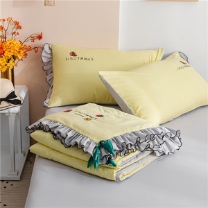 Four-piece Set Quilt Luxury 100% Cotton <strong>Bedding</strong> Set Summer <strong>Cool</strong> Mulberry Silk Duvet Cover Set Bed <strong>Sheet</strong> 100% Cotton Hotel - Product Image 6