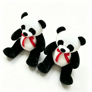 Panda Plush, Panda Stuffed Animal, Sitting Panda Plush <b>Toy</b> Red Bow Tie Panda Plushie, <b>Classic</b> Black White Panda Stuffed Doll - Product Image 2