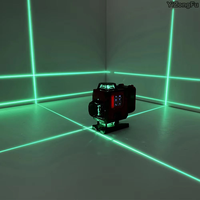 Niveau laser rechargeable à faisceau vert autonivelant pour intérieur, haute précision professionnelle 360°, le plus vendu °   Niveau laser rotatif
