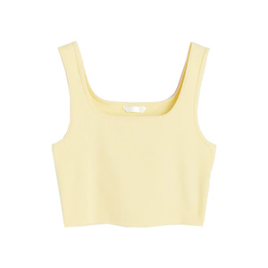 Top Corto Tejido Ecológico para Mujer, Chaleco sin Mangas con Diseño Femenino, Estilo Casual Chic para Fiestas de Verano - Product Image 1