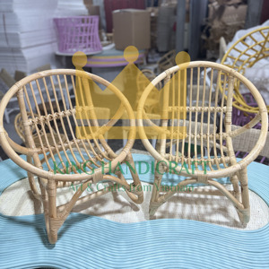 Handmade Rattan <b>Kid</b> <b>Chair</b> Natural Wicker Children Furniture for Indoor Outdoor Birthday Party Wedding Event - Product Image 3