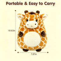 Coussin chauffant personnalisé pour micro-ondes, peluche girafe chauffante pour une chaleur douce et confortable
