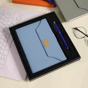 Elegant PU Leather <b>Notebook</b> Pen Gift <b>Set</b> Digital Printing-Bulk Corporate Gifts for Employees Teacher Appreciation Branded - Product Image 2