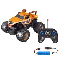 Truk Monster Jam RC Skala 1/20 Mobil Balap On-Road Isi Ulang Desain Kepala Hewan Kontrol Jarak Jauh 4-Saluran Kabel USB untuk Segala Usia