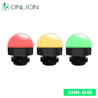 Сигнальная колонна ONN Factory Made полусферической формы, 1 слой, 3 цвета, предупреждающий свет RYG, 50 мм, DC 12/24В, M4B-50, зуммер опционально