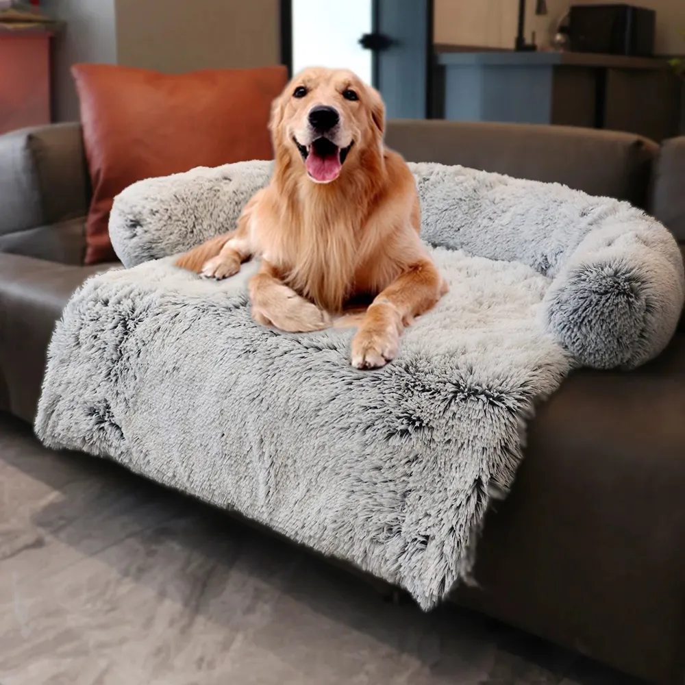 Wasch bar Haustier Sofa Hunde bett beruhigendes Bett für große Hunde Polster decke Winter Warm Katze Bett Matte Couch Auto Boden Haustier Hersteller