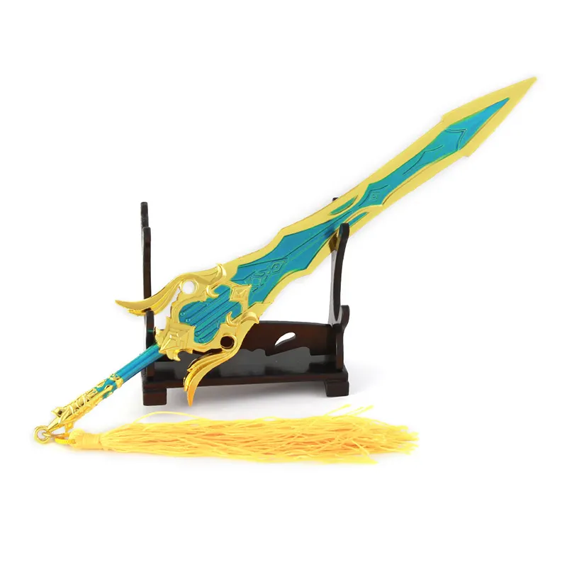 Genshin Impact Chinese Game Character Metal Anime Small Toy Sword Eula Song of Broken Pines