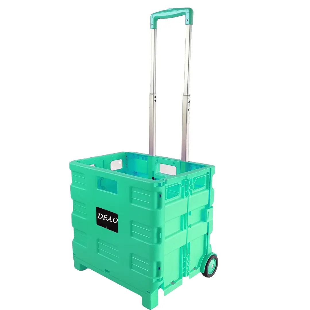 plastic cart aluminium foldable frame shopping trolley bag groceries trolley