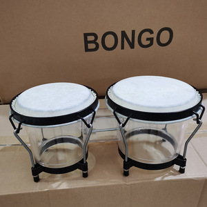 Tambores <span class=keywords><strong>Bongo</strong></span> de 6 y 7 Pulgadas, Borde Ancho, Cuerpo de Plástico Conectado, Instrumento de Percusión Occidental, Superficie Lisa y Duradera - Product Image 4