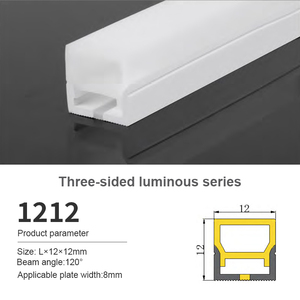 Tube néon flexible étanche IP65 LEDEAST <span class=keywords><strong>FLS</strong></span> 20*20mm, bande LED en silicone, série d'éclairage frontal, bande néon flexible - Product Image 2
